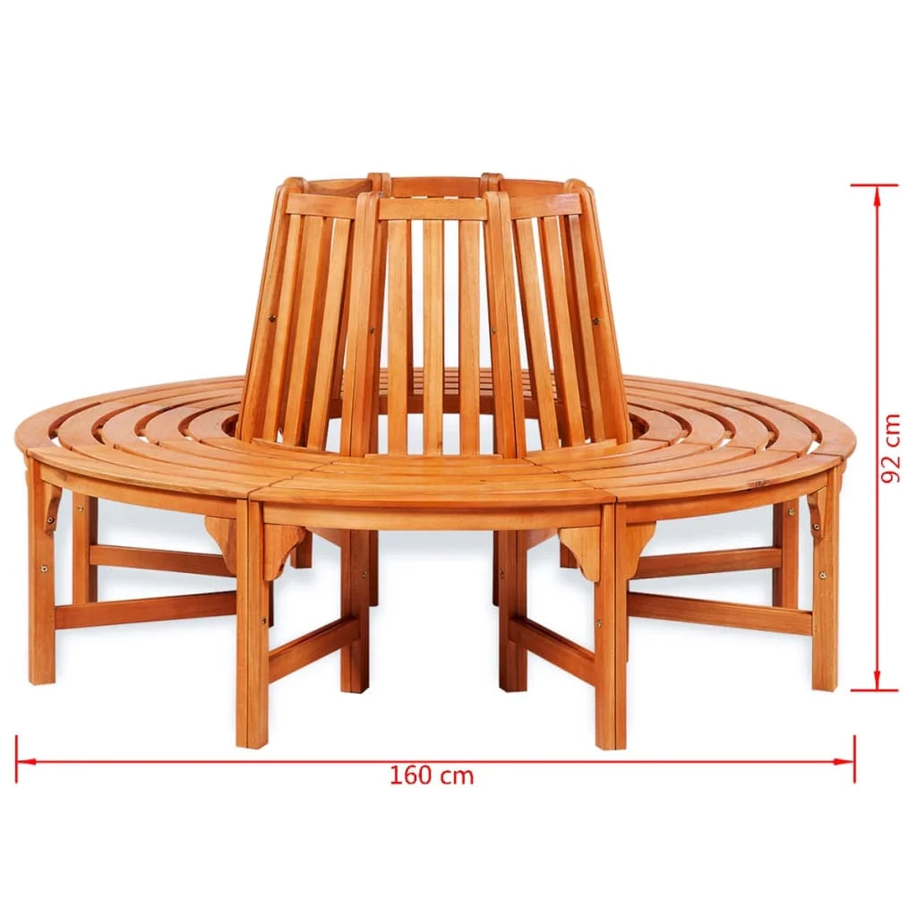 Panca da giardino arredo da esterno per patio albero terrazza diametro 160 cm legno 02_0011137