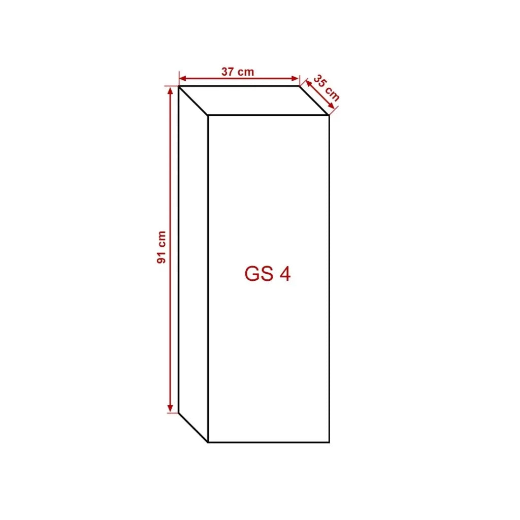 Mobile da salotto bianco collezione CEPTO 37x91cm, 1 porta, 1 scaffale.
