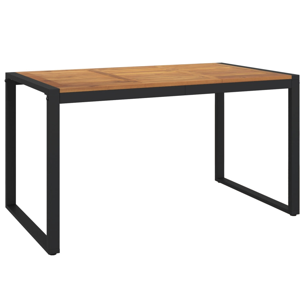 Set da pranzo per giardino  5 pezzi in rattan poly grigio Acacia
