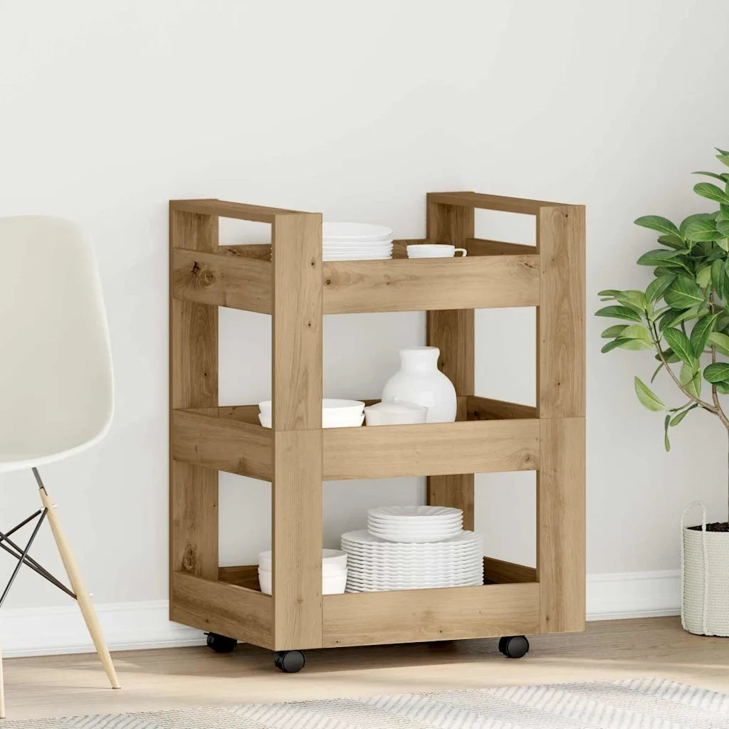 Carrello da Cucina Rovere artigianale 60 x 45 x 80 cm 862118