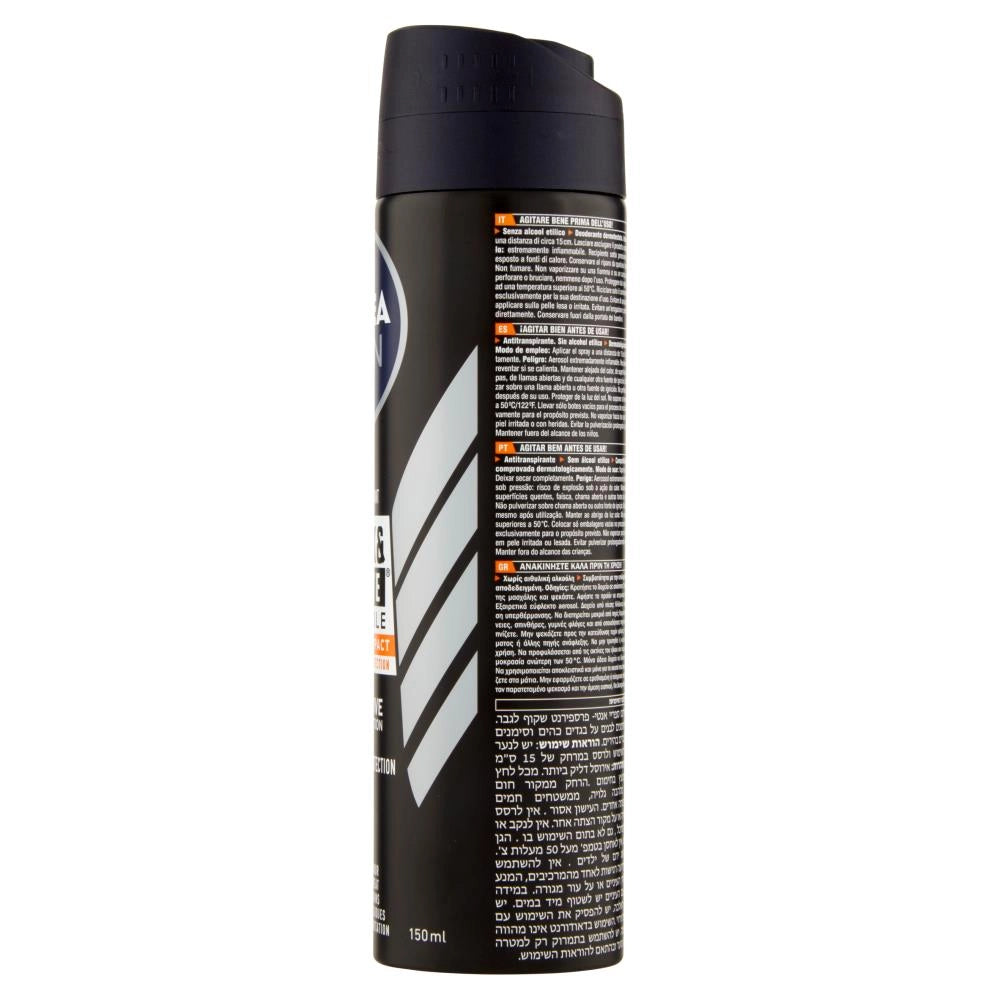 NIVEA SET 8 PZ DEODORANTE MEN BLACK & WHITE INVISIBLE ULTIMATE IMPACT 150 ML