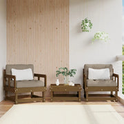 Sedie da Giardino 2 pz Miele in Legno Massello di Pinocod mxl 132754