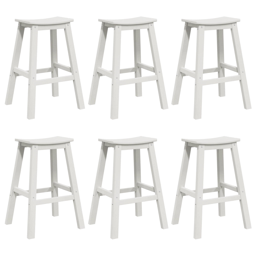 Sgabelli da Bar  9 pz Bianco HDPE