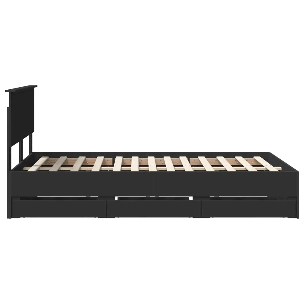 Struttura del letto Nero 120 x 190 cm Legno Ingegnerizzato