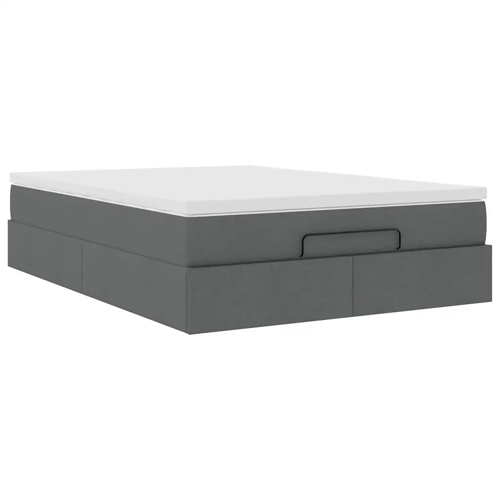 Struttura Letto Pouf con Materasso 140x200 cm in Tessuto 3311114