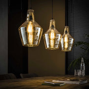Lampada Industriale a 3 Luci in Ambra con Finestra in Argento - Modello Dace 3-lichts - Codice Prodotto: Dace 3-lichts - Materiale: Zaffiro - Tipo: Industriale