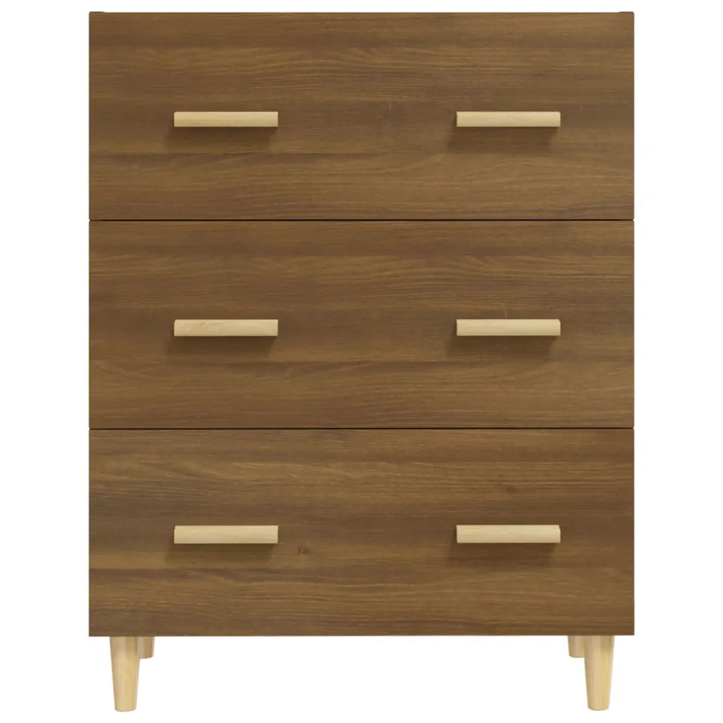 Credenza Rovere Marrone 70x34x90 cm in Legno Multistrato 817347