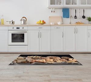 Tappeto Cucina Antiscivolo Made in Italy Passatoia Antimacchia Multiuso Corridoio Soggiorno Lavabile in Lavatrice - 50x550 - Pane