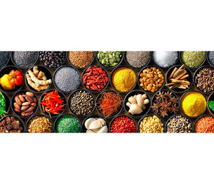 Tappeto Cucina Antiscivolo Made in Italy Passatoia Antimacchia Multiuso Corridoio Soggiorno Lavabile in Lavatrice - 50x550 - Vaso di spezie