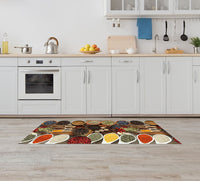 Tappeto Cucina Antiscivolo Made in Italy Passatoia Antimacchia Multiuso Corridoio Soggiorno Lavabile in Lavatrice - 50x500 - Spezie e semini