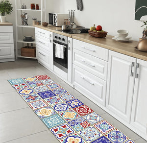 Tappeto Cucina Antiscivolo Made in Italy Passatoia Antimacchia Multiuso Corridoio Soggiorno Lavabile in Lavatrice - 50x550 - Mattonella