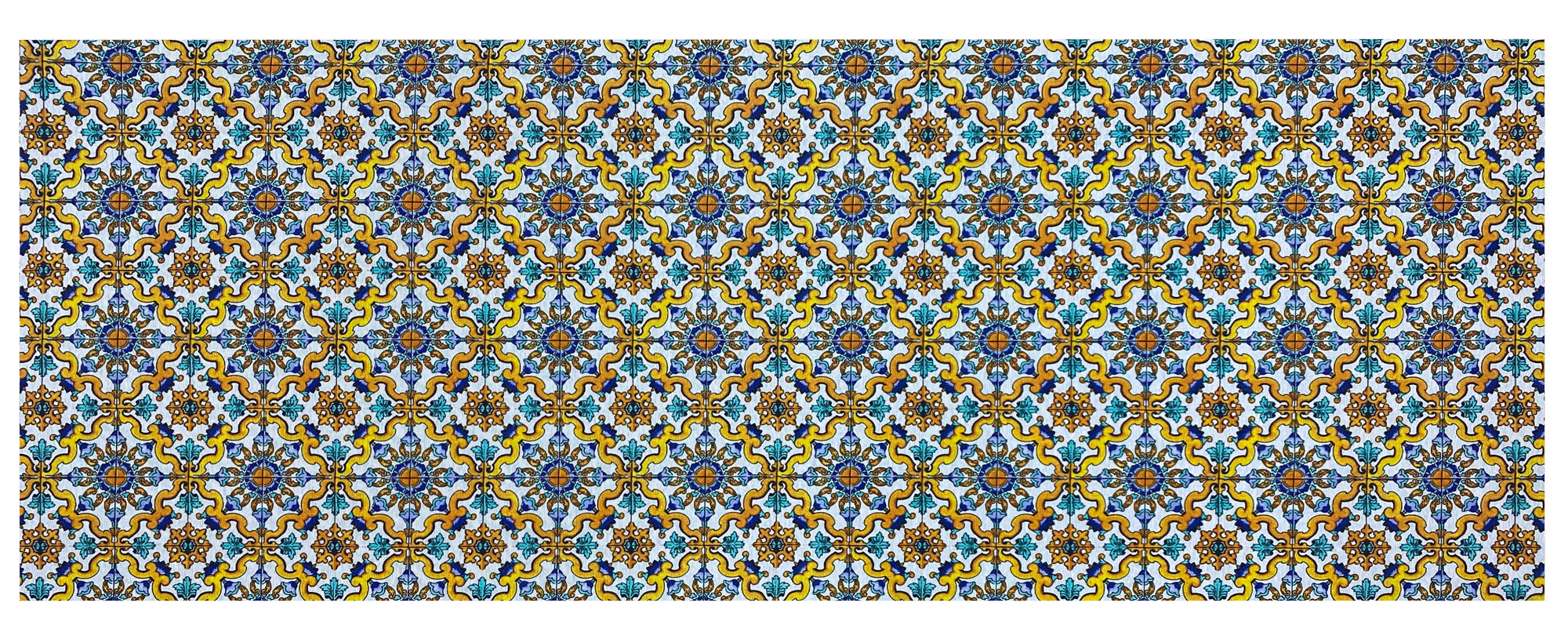 Tappeto Cucina Antiscivolo Made in Italy Passatoia Antimacchia Multiuso Corridoio Soggiorno Lavabile in Lavatrice - 50x550 - Azulejos