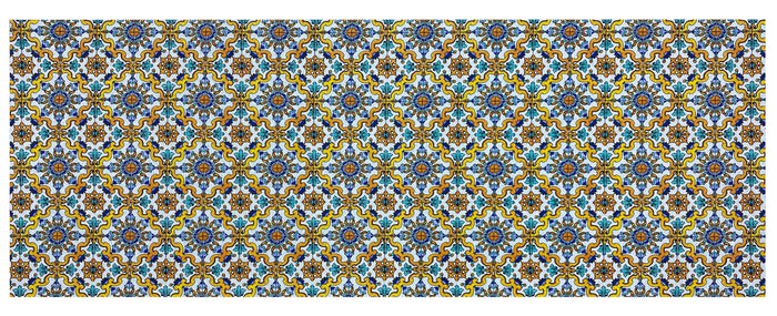 Tappeto Cucina Antiscivolo Made in Italy Passatoia Antimacchia Multiuso Corridoio Soggiorno Lavabile in Lavatrice - 50x550 - Azulejos