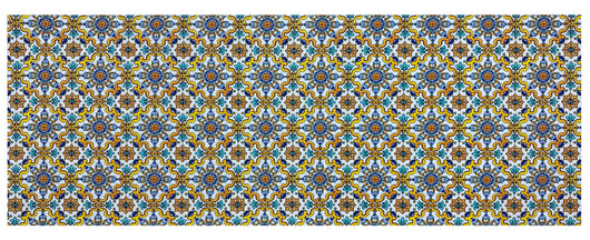 Tappeto Cucina Antiscivolo Made in Italy Passatoia Antimacchia Multiuso Corridoio Soggiorno Lavabile in Lavatrice - 50x350 - Azulejos