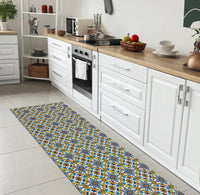 Tappeto Cucina Antiscivolo Made in Italy Passatoia Antimacchia Multiuso Corridoio Soggiorno Lavabile in Lavatrice - 50x150 - Azulejos
