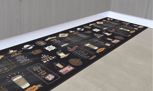 Tappeto Cucina Antiscivolo Made in Italy Passatoia Antimacchia Multiuso Corridoio Soggiorno Lavabile in Lavatrice - 50x250 - Menu