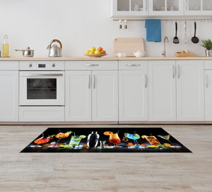 Tappeto Cucina Antiscivolo Made in Italy Passatoia Antimacchia Multiuso Corridoio Soggiorno Lavabile in Lavatrice - 50x500 - Coktail bar