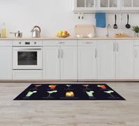 Tappeto Cucina Antiscivolo Made in Italy Passatoia Antimacchia Multiuso Corridoio Soggiorno Lavabile in Lavatrice - 50x250 - Coktail Simple