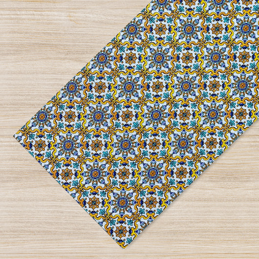 Tappeto Cucina Antiscivolo Made in Italy Passatoia Antimacchia Multiuso Corridoio Soggiorno Lavabile in Lavatrice - 50x350 - Azulejos