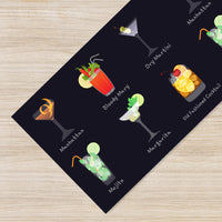 Tappeto Cucina Antiscivolo Made in Italy Passatoia Antimacchia Multiuso Corridoio Soggiorno Lavabile in Lavatrice - 50x600 - Coktail Simple