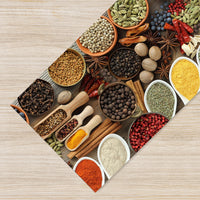 Tappeto Cucina Antiscivolo Made in Italy Passatoia Antimacchia Multiuso Corridoio Soggiorno Lavabile in Lavatrice - 50x500 - Spezie e semini