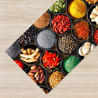 Tappeto Cucina Antiscivolo Made in Italy Passatoia Antimacchia Multiuso Corridoio Soggiorno Lavabile in Lavatrice - 50x550 - Vaso di spezie