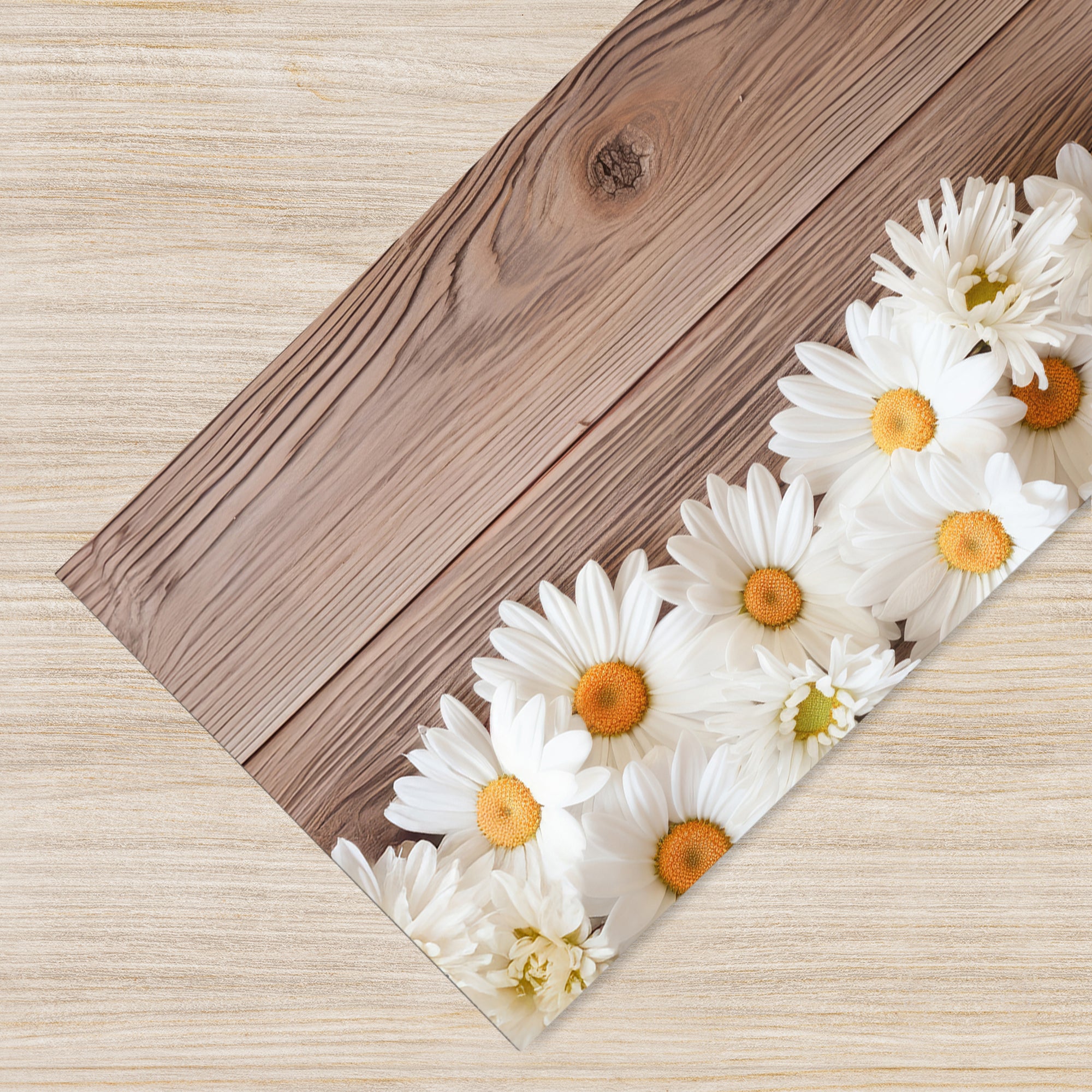 Tappeto Cucina Antiscivolo Made in Italy Passatoia Antimacchia Multiuso Corridoio Soggiorno Lavabile in Lavatrice - 50x500 - Margherite