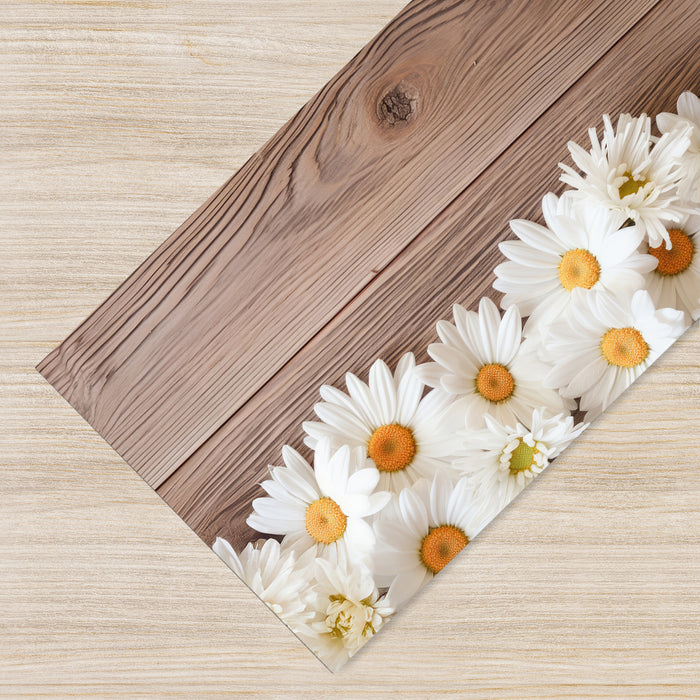 Tappeto Cucina Antiscivolo Made in Italy Passatoia Antimacchia Multiuso Corridoio Soggiorno Lavabile in Lavatrice - 50x450 - Margherite
