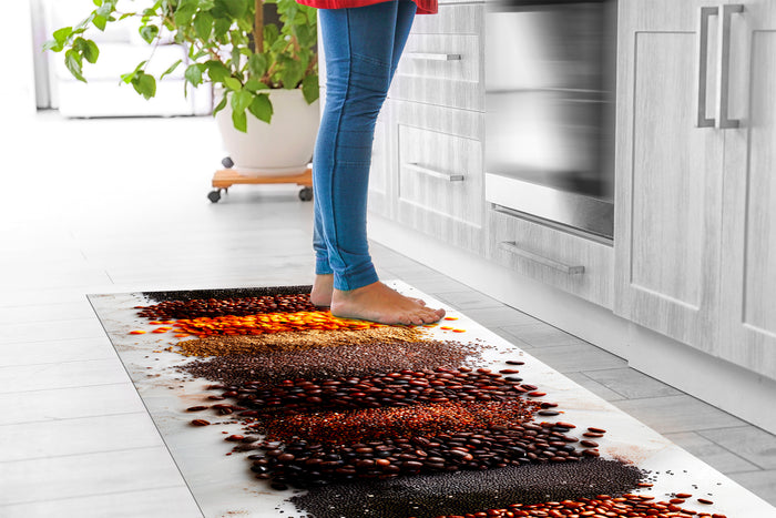 Tappeto Cucina Antiscivolo Made in Italy Passatoia Antimacchia Multiuso Corridoio Soggiorno Lavabile in Lavatrice - 50x350 - Multi Chicchi