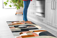 Tappeto Cucina Antiscivolo Made in Italy Passatoia Antimacchia Multiuso Corridoio Soggiorno Lavabile in Lavatrice - 50x350 - Picasso Grigia