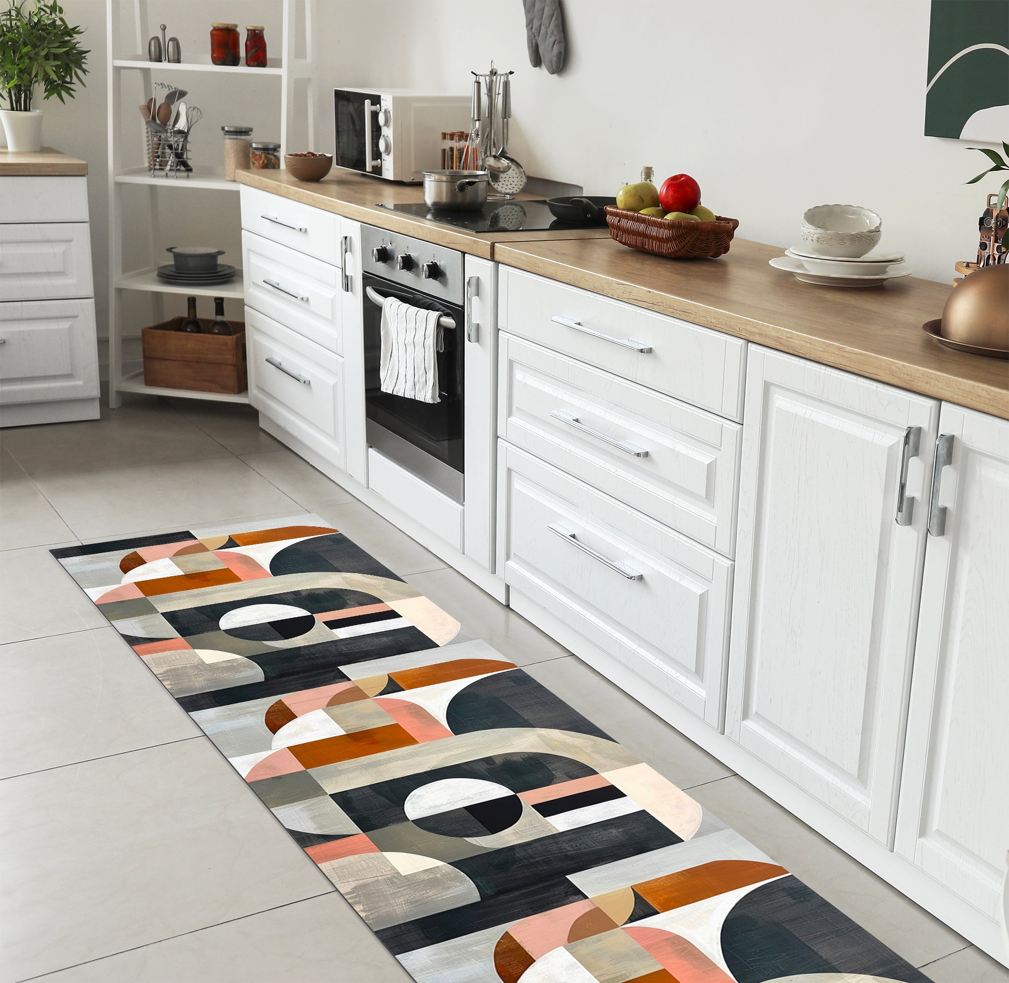 Tappeto Cucina Antiscivolo Made in Italy Passatoia Antimacchia Multiuso Corridoio Soggiorno Lavabile in Lavatrice - 50x550 - Picasso Grigia