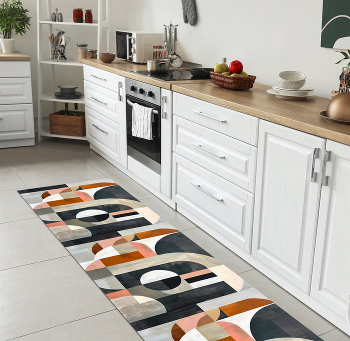 Tappeto Cucina Antiscivolo Made in Italy Passatoia Antimacchia Multiuso Corridoio Soggiorno Lavabile in Lavatrice - 50x350 - Picasso Grigia