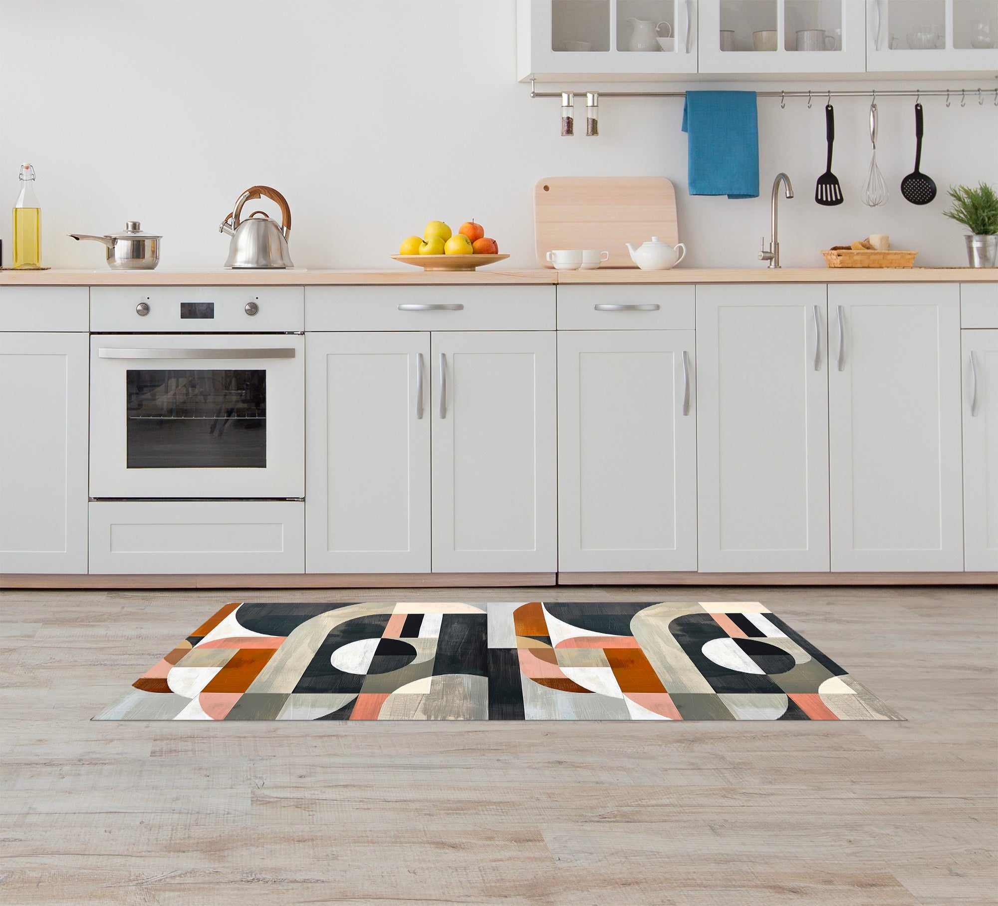 Tappeto Cucina Antiscivolo Made in Italy Passatoia Antimacchia Multiuso Corridoio Soggiorno Lavabile in Lavatrice - 50x350 - Picasso Grigia