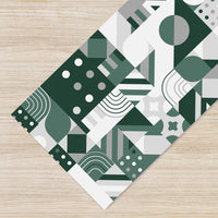 Tappeto Cucina Antiscivolo Made in Italy Passatoia Antimacchia Multiuso Corridoio Soggiorno Lavabile in Lavatrice - 50x400 - Picasso Verde