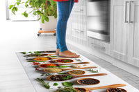 Tappeto Cucina Antiscivolo Made in Italy Passatoia Antimacchia Multiuso Corridoio Soggiorno Lavabile in Lavatrice - 50x100 - Profumi Sapori