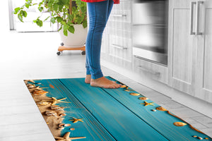 Tappeto Cucina Antiscivolo Made in Italy Passatoia Antimacchia Multiuso Corridoio Soggiorno Lavabile in Lavatrice - 50x450 - Stella Marina