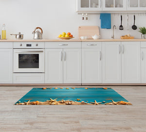 Tappeto Cucina Antiscivolo Made in Italy Passatoia Antimacchia Multiuso Corridoio Soggiorno Lavabile in Lavatrice - 50x400 - Stella Marina