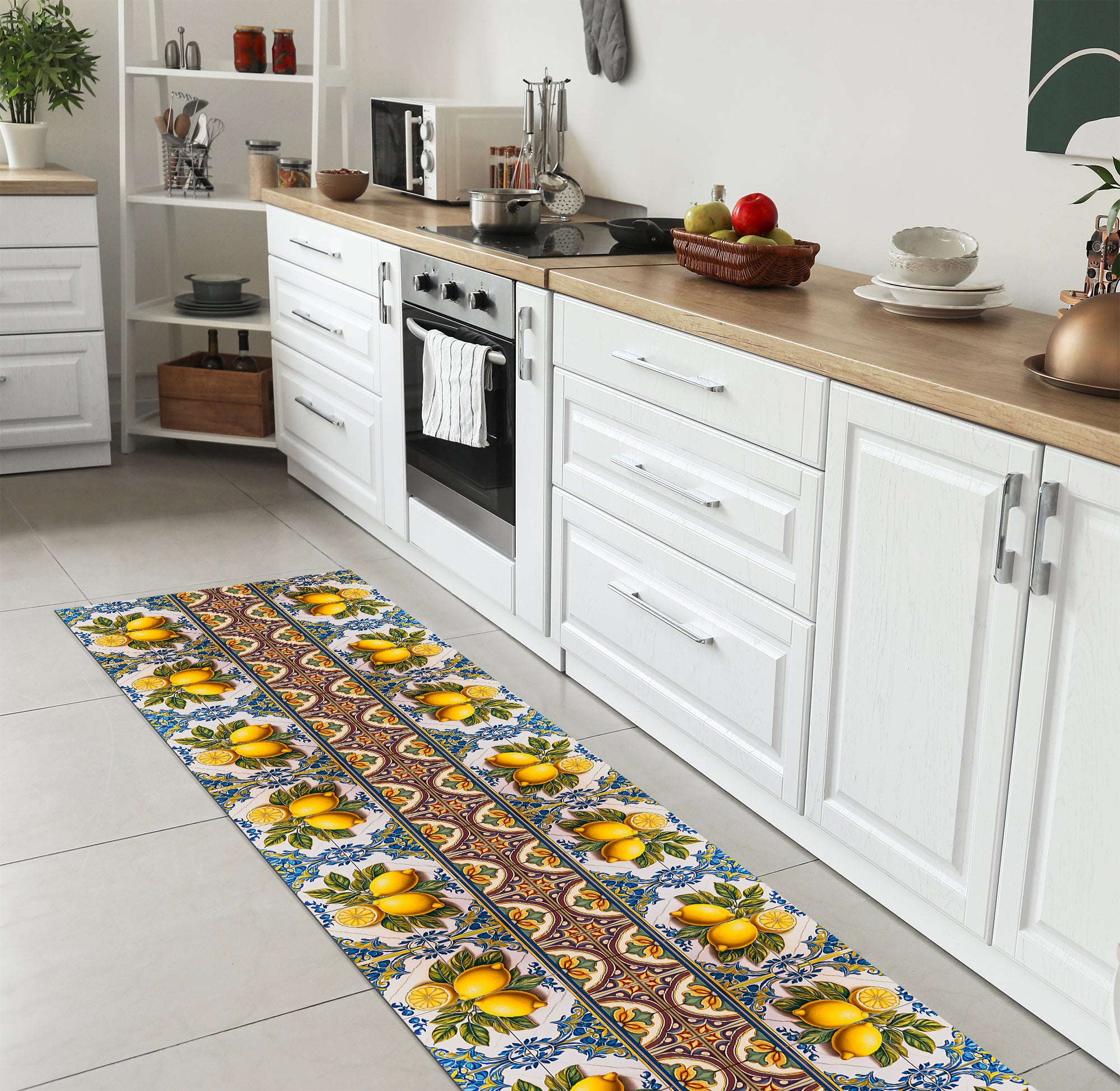 Tappeto Cucina Antiscivolo Made in Italy Passatoia Antimacchia Multiuso Corridoio Soggiorno Lavabile in Lavatrice - 50x200 - 164Lemonade