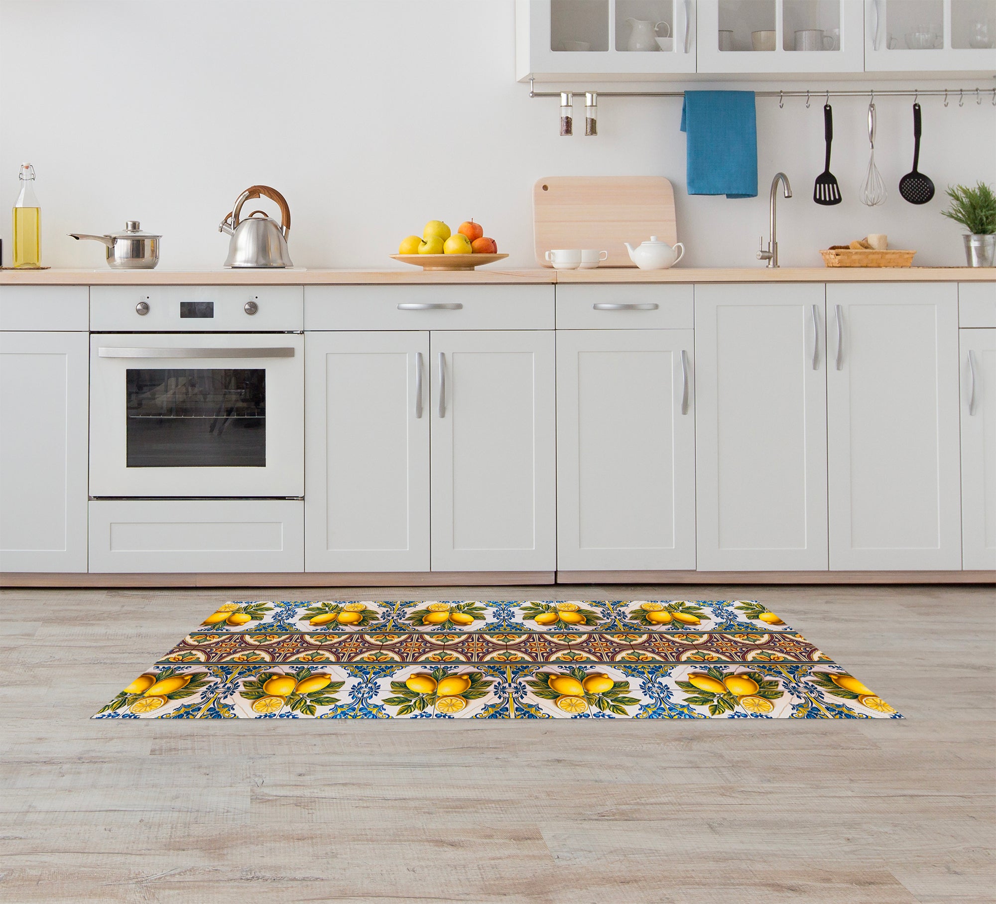 Tappeto Cucina Antiscivolo Made in Italy Passatoia Antimacchia Multiuso Corridoio Soggiorno Lavabile in Lavatrice - 50x450 - 164Lemonade