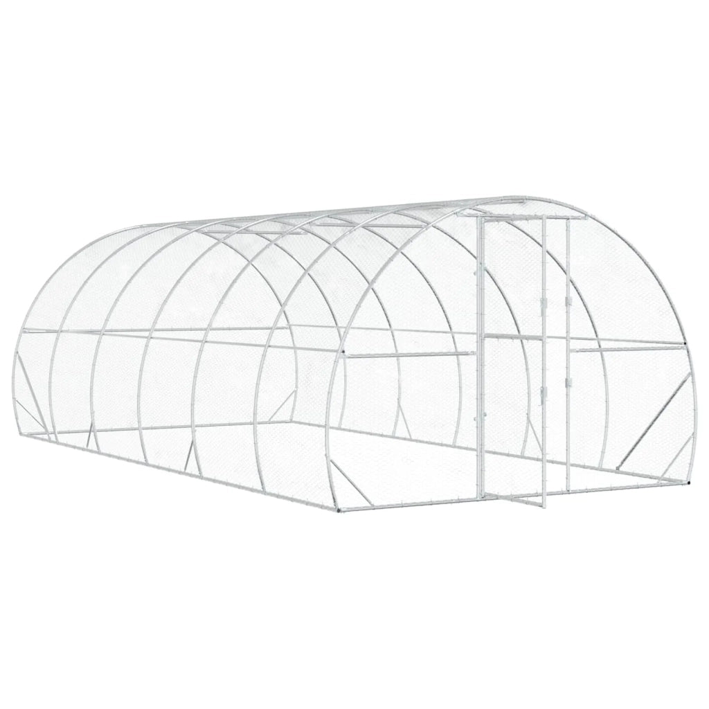 Pollaio Argento 600 x 300 x 200 cm Acciaio zincato 3434692