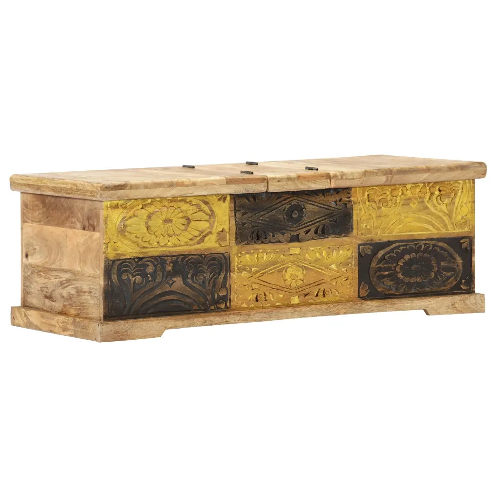 Tavolino da CaffÃ¨ 100x50x35 cm in Legno Massello di Mango cod mxl 21772