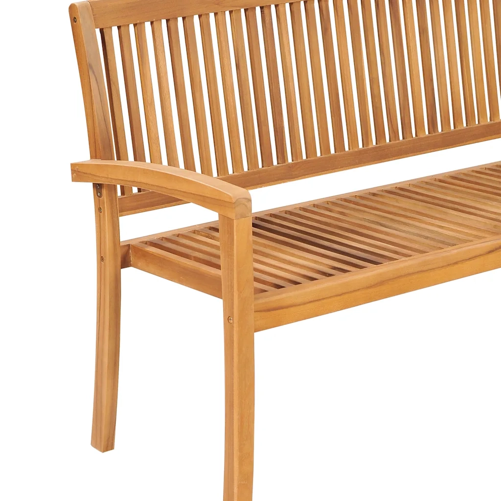 Panchina da Giardino Impilabile con Cuscino 159cm Teak Massello 3063307