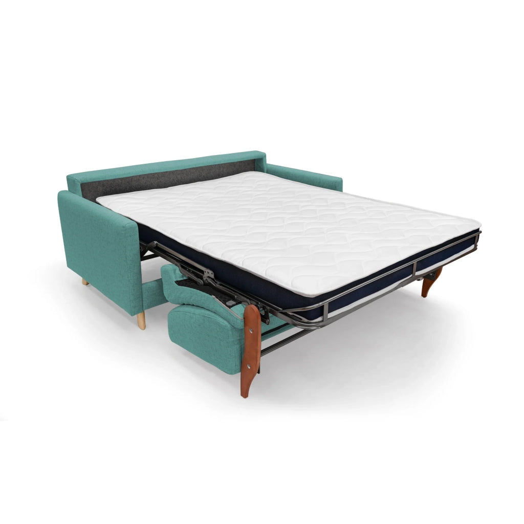 Edgar Divano letto matrimoniale in tessuto felis impermeabile T03 160 cm (mat. 120x197) verde acqua