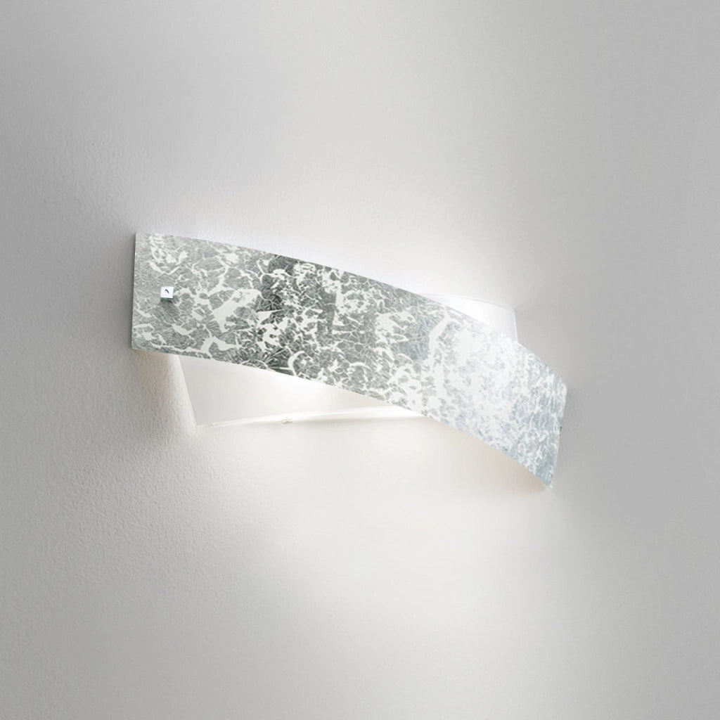 Camilla - Lampada da parete argento 2XE14 max 2X28W IP20 - Applique led da muro design moderno 54x20cm