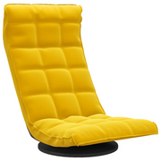 Sedia da Pavimento Girevole Gialla in Velluto CFW7372387