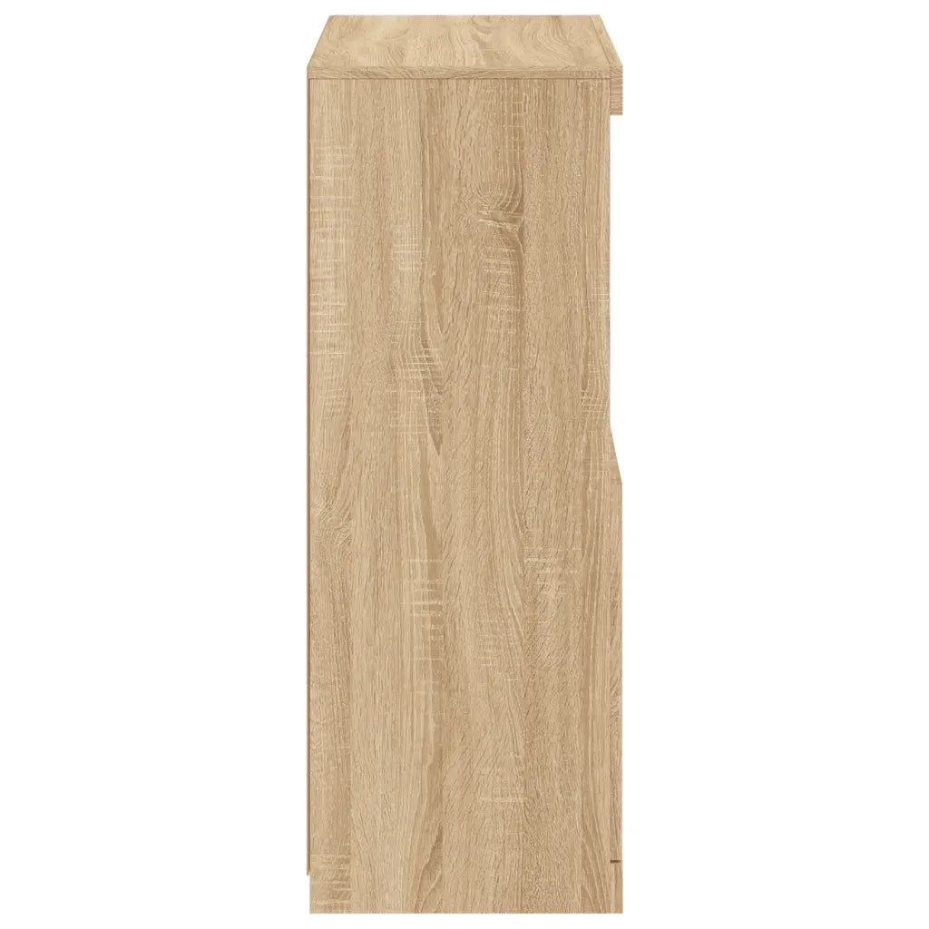 Credenza con Luci LED Rovere Sonoma 60,5x37x100 cm 836667