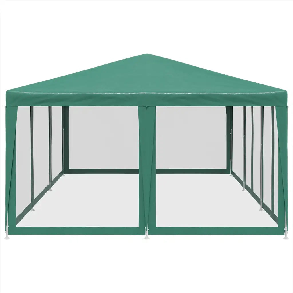 Tenda per Feste con 10 Pareti Laterali in Rete Verde 6x4 m HDPE 4010068