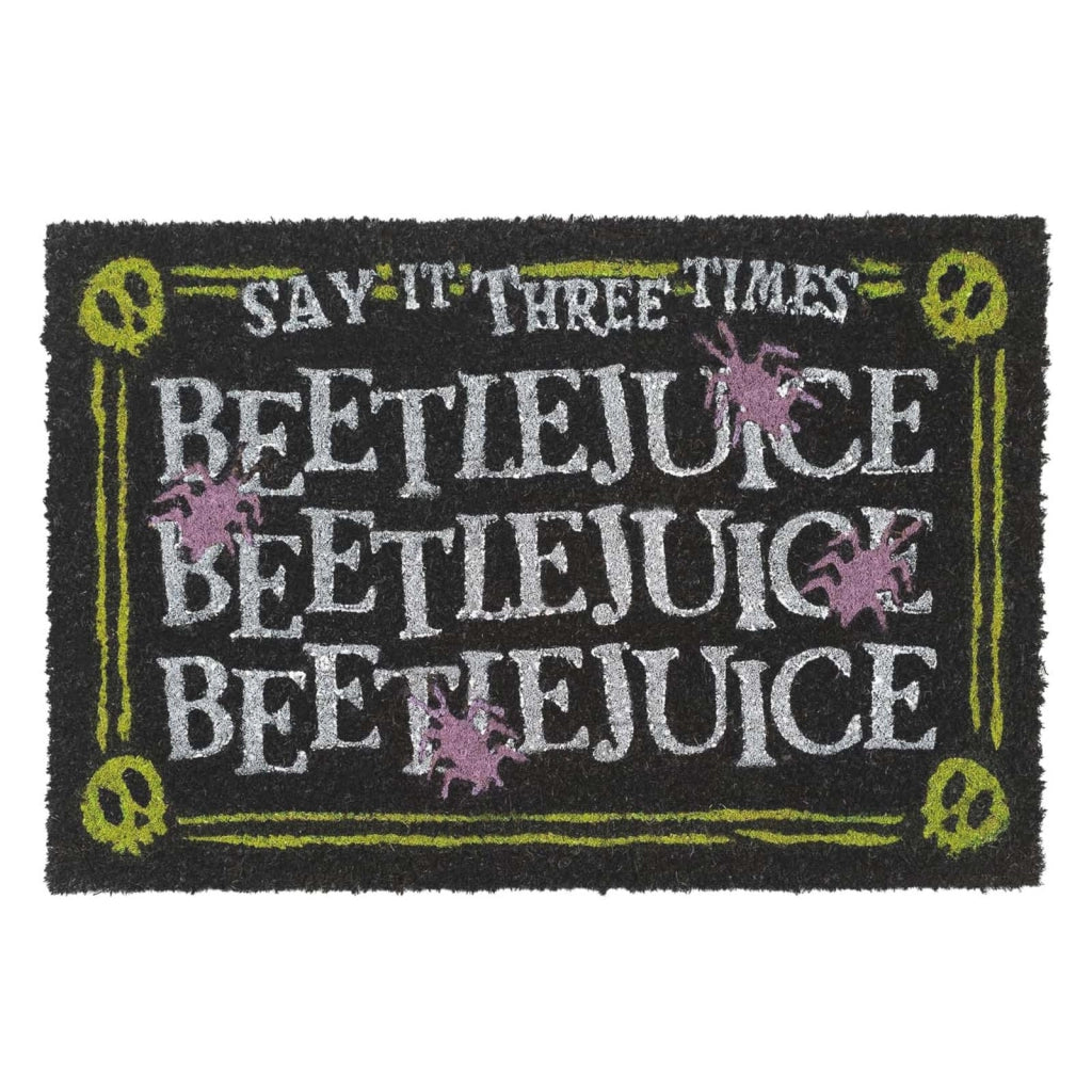 Zerbinetto Decorativo 60x40cm Beetlejuice Halloween Antiscivolo Nero Inny