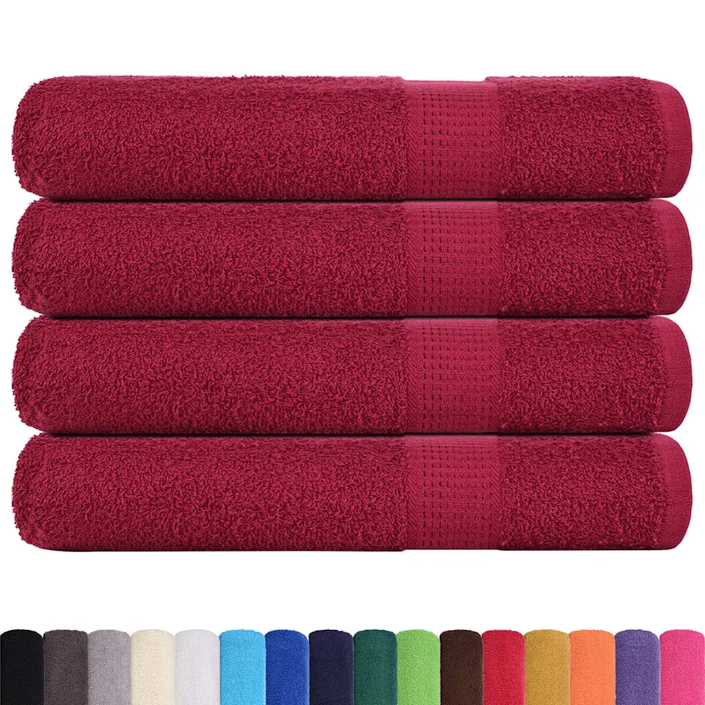 Asciugamani FROGN 4 pz | Teli per bagno Bordeaux 100x200 cm 360 g/m2