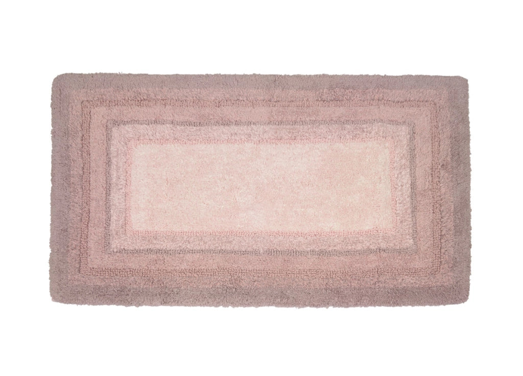 Tappeto Bagno Rettangolare In Spugna Morbida Antiscivolo Degradè Confetto - 50x80 - Confetto